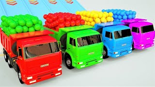 Aprende los colores con un camión, saltando autos y bolas de colores