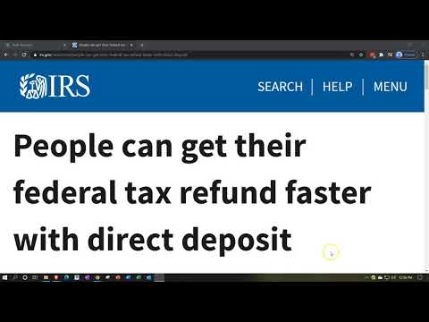 IRS News - People can get their federal tax refund faster with direct deposit