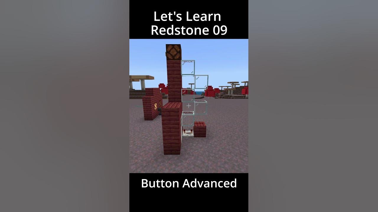 Let s learn redstone with omledu 09 button advanced minecraft