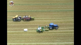 Raking, Baling and Wrapping Triticale near Eaton Ohio