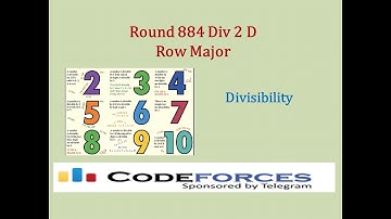 Codeforces Round 884 Div 2 D/Div 1B: Row Major