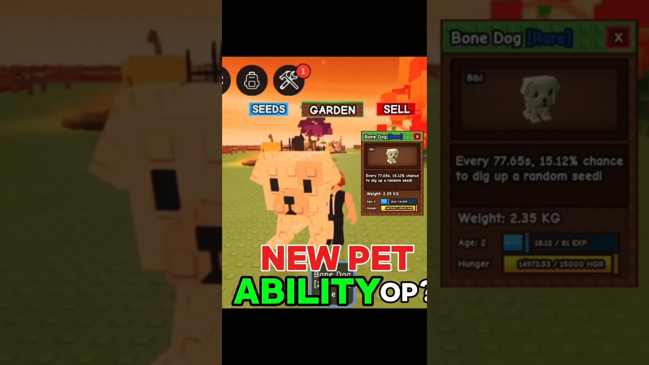 Ghoul Garden new PET ABILITY |Roblox 