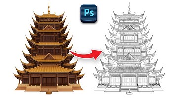 Learn how to extract line drawings from architectural pictures   Adobe Photoshop tutorial