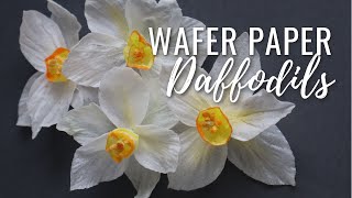 How to Make Wafer Paper Daffodils + free template download