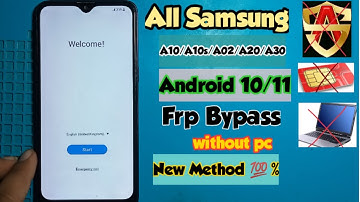 All samsung android 11 frp bypass 2022/without alliance shield|Frp samsung A10/A02s android 11/10|