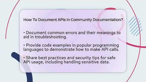 How To Document APIs In Community Documentation? - Everyday-Networking