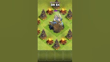 Level-4 Eagle artery vs Max lighting spell | How many spells it take to destroy it😁😎#shorts