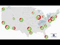 Map of U.S. airport flight cancellation rates: LIVE FROM FLIGHTAWARE