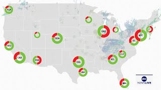 Map of U.S. airport flight cancellation rates: LIVE FROM FLIGHTAWARE