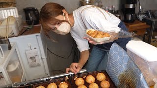 Japanese Street Food  GIRL'S TAKOYAKI FOOD TRUCK Octopus Balls Cooking and Making 39Takoyaki キッチンカー