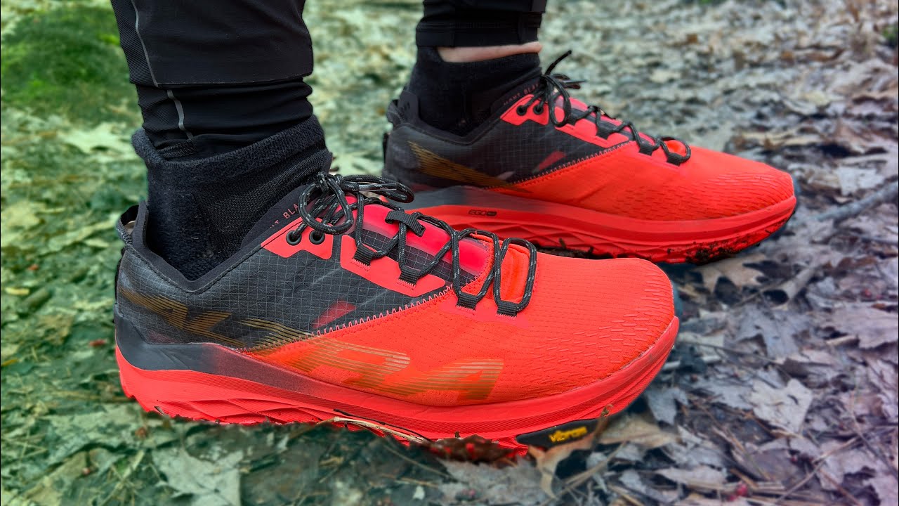 Altra Mont Blanc Mens 11 Trail Running Shoes Black Red Sneakers Hiking Outdoor Altra Mont Blanc Shoes Men main image 2