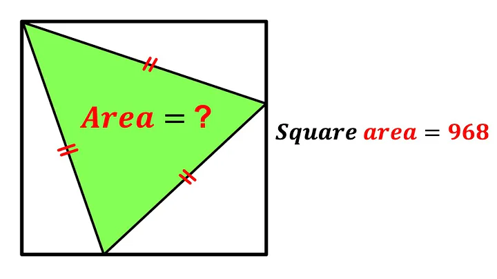Can you find Green Triangle area? | (Equilateral triangle in the Square) | #math #maths | #geometry