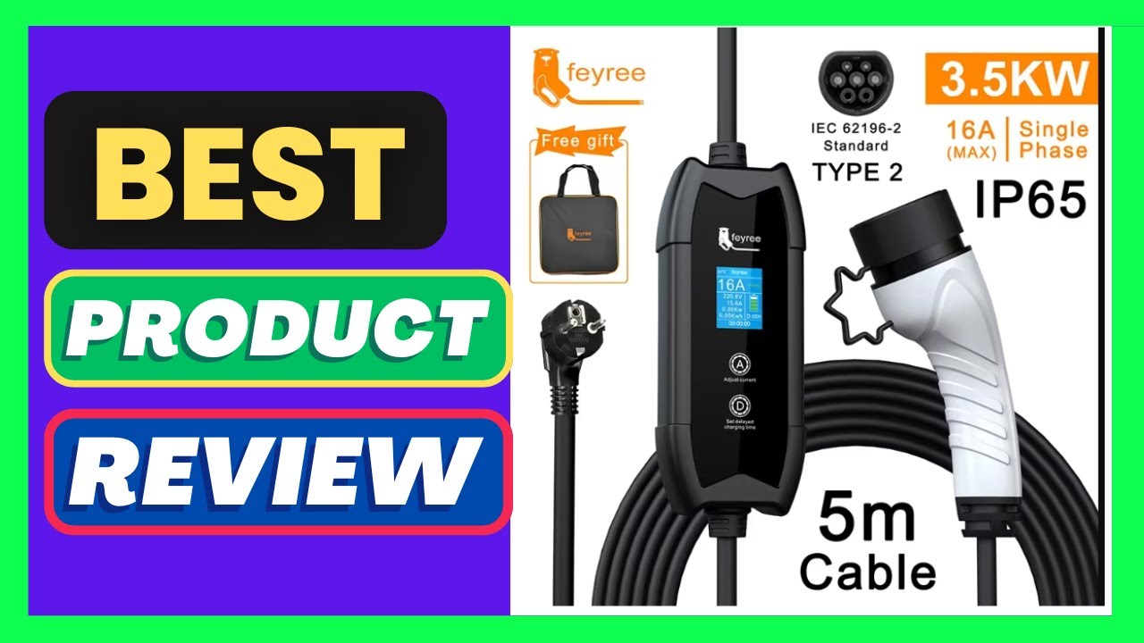 feyree EV Charger Type2 16A 3.5kW Portable