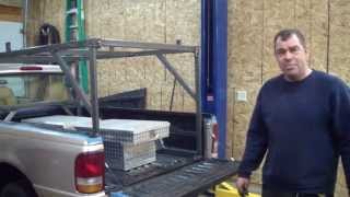 Building a cargo rack for a light truck.