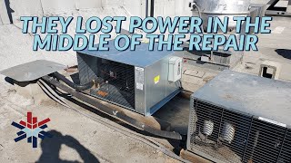 they lost power in the middle of the repair