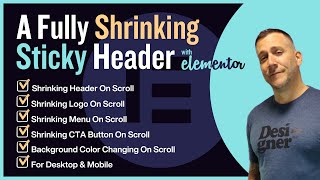 A Fully Shrinking Sticky Header On Scroll With Elementor