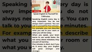 Speak English to Yourself for 5 Minutes 🎤 | Daily Easy English Habit