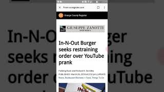 In-N-Out Burger in seeking 25k  after Troll munchies CEO prank happening to other different locatio