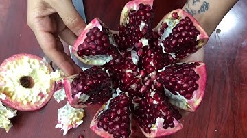 Hướng dẫn bổ quả Lựu đúng cách và đẹp mắt | Hoa quả Ưu Đàm