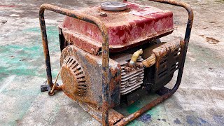 Restoration rusted old 2.2kw generator | Restore and repair old generator engines