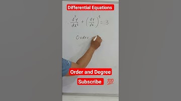 Order And Degree Of Differential Equation | Differential Equations Class 12 #shorts #youtubeshorts