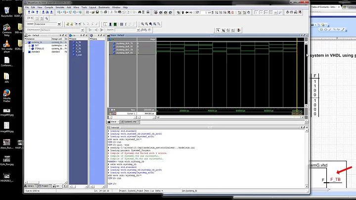VHDL Design Example - Selected Signal Assignments in ModelSim