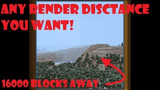 How To Get 1000 Render Distance In Minecraft Bedrock 1.20