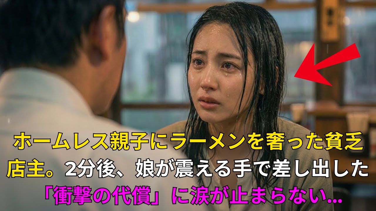 ホームレスの親子にラーメンを振舞った大将、2分後→「恩返しになんでもします...」