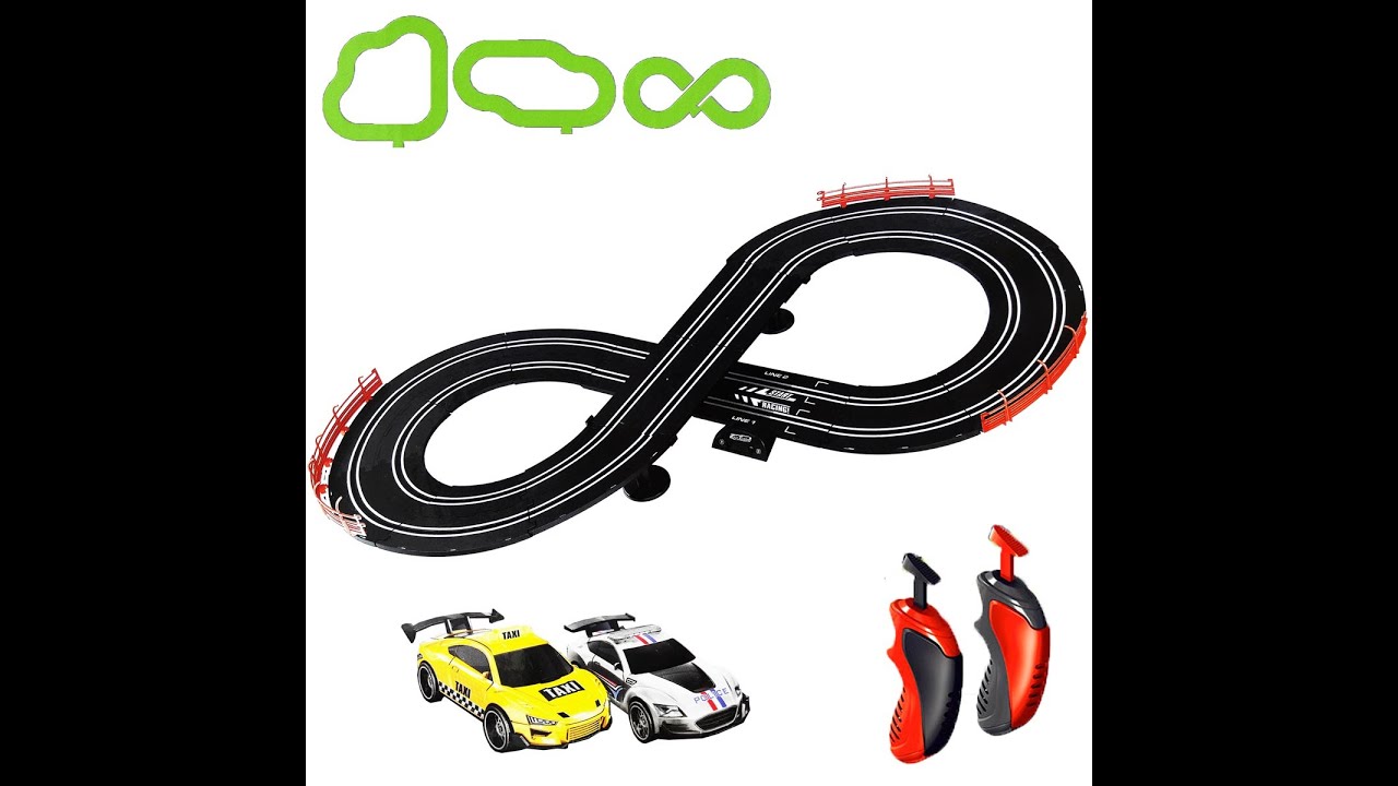 AUTORAMA PISTA DE CORRIDA COM DUPLO LOOPING 2 CARROS COM LUZ 3 EM 1 AUTO  PISTA ELETRICA TOP TURBO