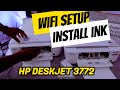 How to Setup/Connect HP Deskjet 3772 To WIFI,  INSTALL INK,&amp; LOAD Paper: A Step-by-Step Guide!!