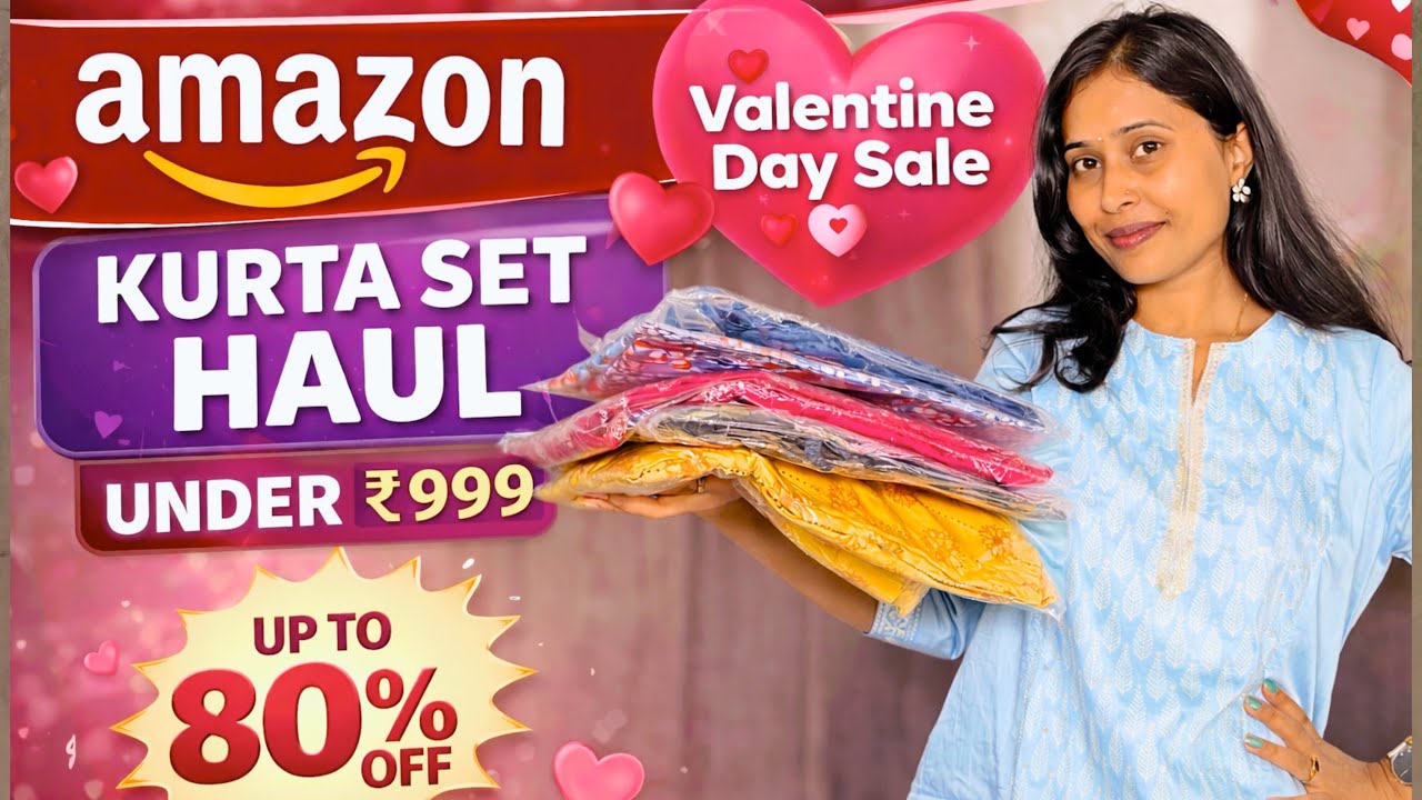 Amazon Budget Kurta Haul Under ₹999 💖 | Valentine Sale Deals | Stylish & Affordable