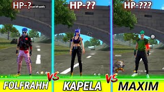 Wolfrahh Vs Kapella Vs Maxim Full Ability Test In Free Fire Samsung A3,A5,A7,J2,J3,J5,J7,S5,S6