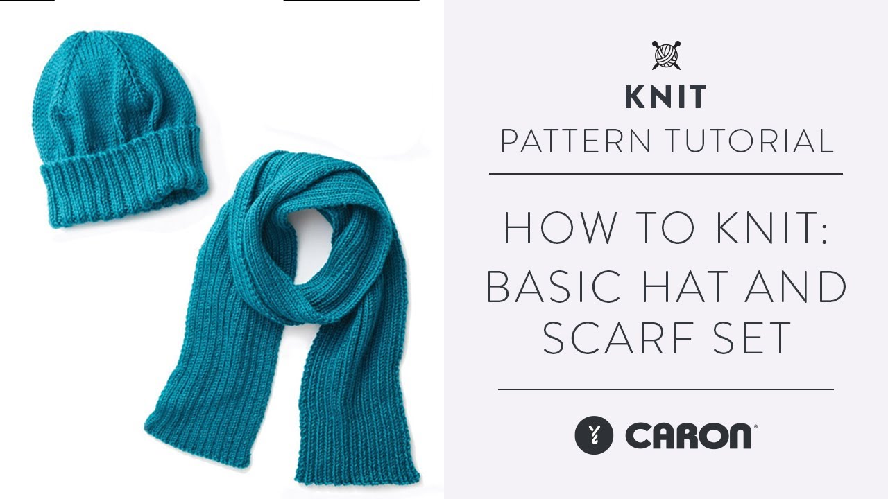 How to Knit: Basic Hat and Scarf Set, Beginner Knitting Pattern