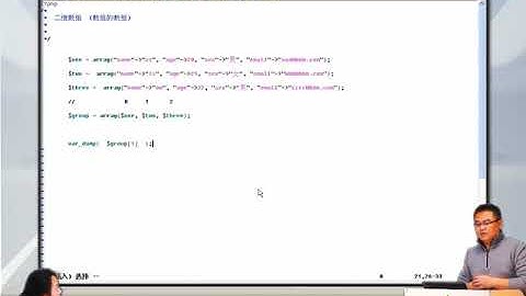 兄弟连新版 PHP教程 6.2.5 PHP二维数组