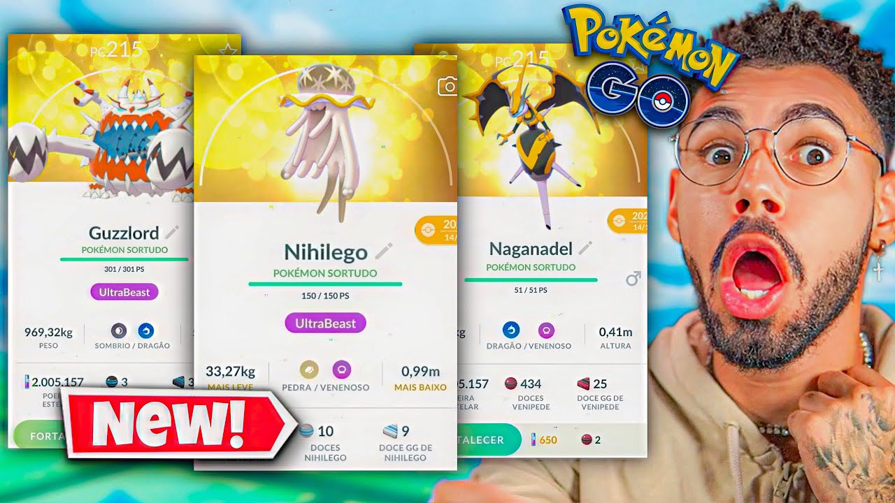 AS ULTRABEASTS *SHINY* CHEGARAM!! 😍🤯🤯 #pokemongo #ultrabeast