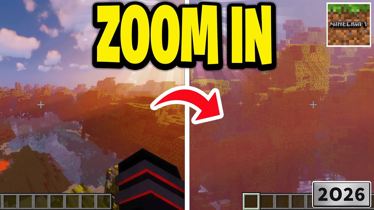 Minecraft Zoomed In How To Zoom In Minecraft (Easy) | Zoom In On Minecraft - 2026 - YouTube