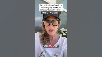 How to swap a 60 hour workweek to a 2 hour workday and replacing your income #worksmarternotharder