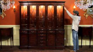 High End Mahogany China Cabinet with Dimmable Interior Lights