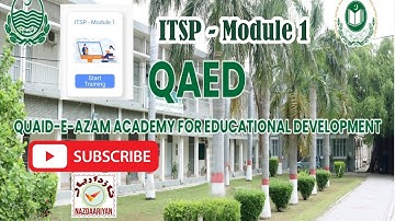ITSP Module 1 | New Training By Qaed Punjab | How To Complete ITSP Training 2023 #qaed #sed