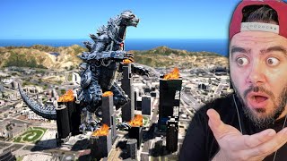 Yeni Mega Godzilla Geldi Canimi Zor Kurtardim Gta 5 De