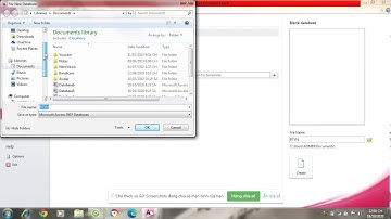 HƯỚNG DẪN TẠO CƠ SỞ DỮ LIỆU MỚI VỚI ACCESS