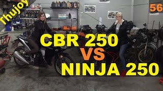 Kawasaki ninja 250r VS Honda CBR 250 ra грязный обзор [Интервью]