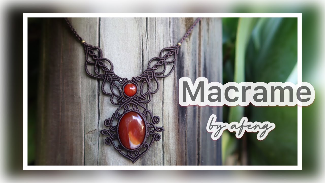 Macrame by Afeng: 2021-37｜Macrame Tutorial｜Macrame Necklace｜Dusk｜编绳｜DIY｜