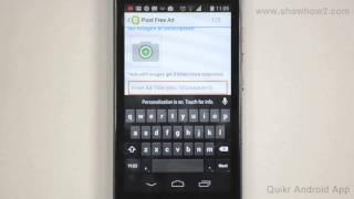 Quikr Android App - How To Post A Free Ad screenshot 1