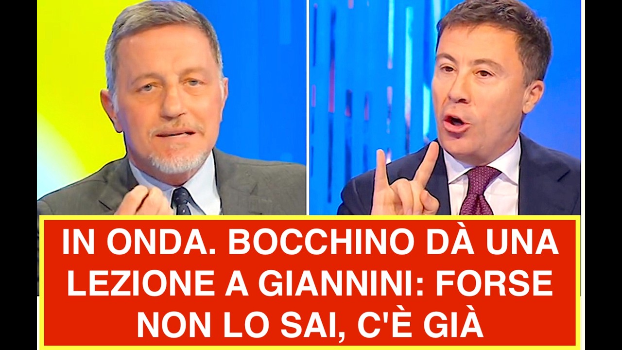 IN ONDA. BOCCHINO DÀ UNA LEZIONE A GIANNINI: FORSE NON LO SAI, C'È GIÀ