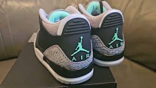 AIR JORDAN 3 GREEN GLOW ON FOOT REVIEW