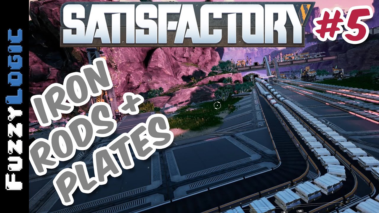 Satisfactory 5 Iron Plates and Rods lets play w/ commentary YouTube