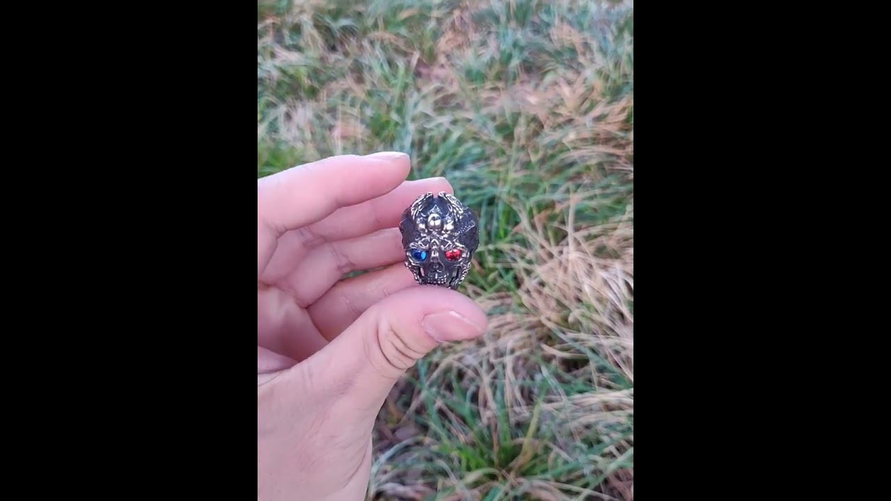 Gothic Motorcycle Skull Ring