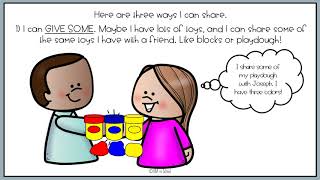 I Can Share Toys Preschool Social Narrative