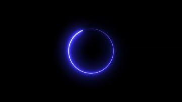 Neon Circle Loading Icon Animation, 4K Neon Circle Loop on Black, 4K Neon Circle Loop Animation, Glo